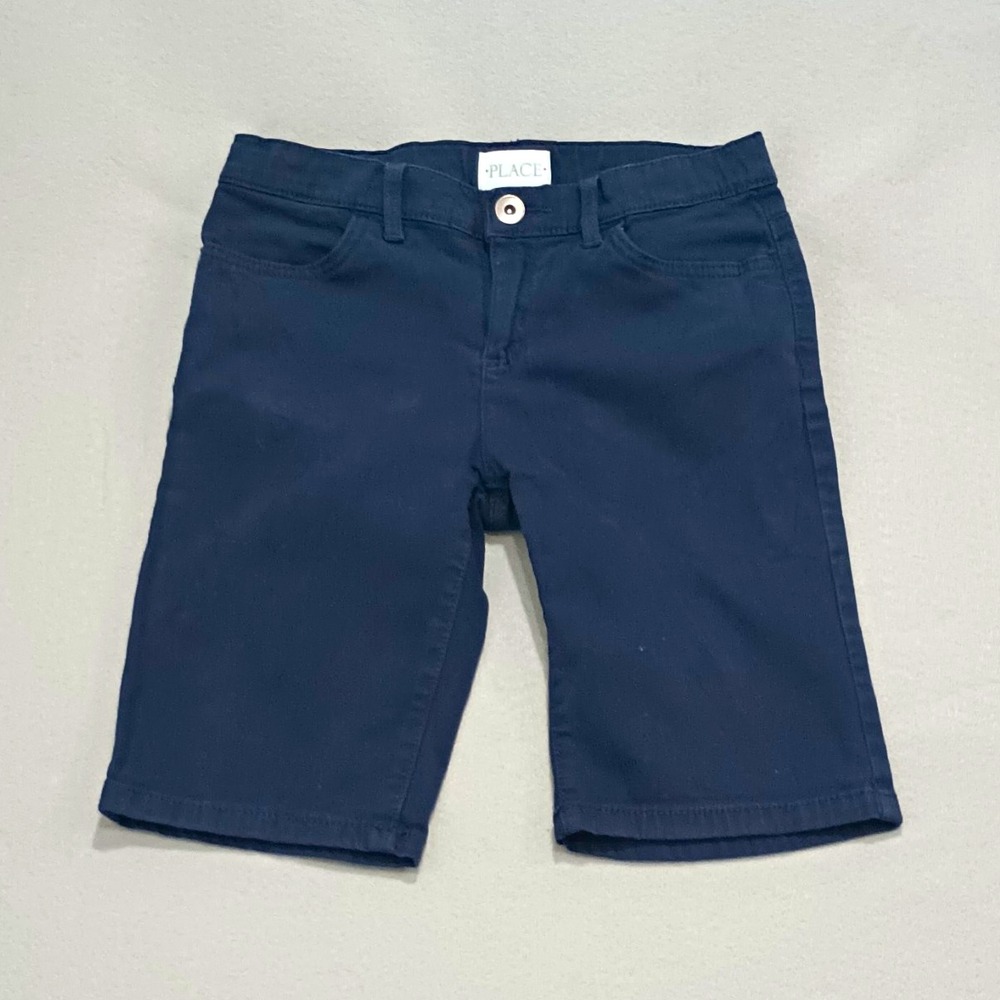 The Childrens Place Girls Navy Bermuda Shorts Size 10 Blue School Uniform Casual
